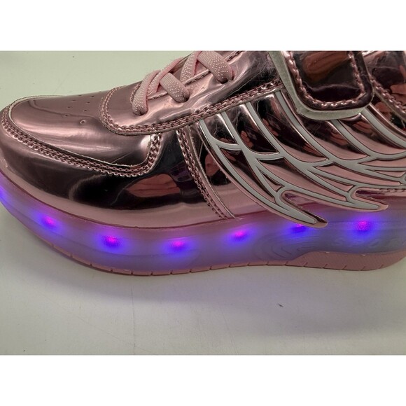 LED Roller Skate Shoes Light Up Sneakers w Detachable Wheels Rechargeable 3Y 3.5 - Picture 13 of 16